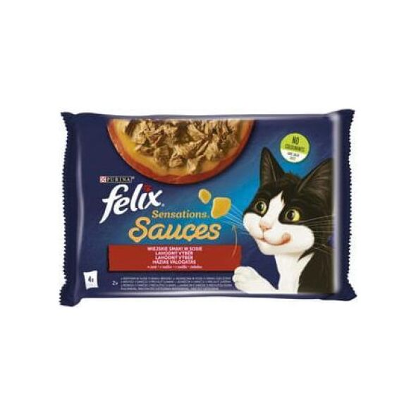 Nestle FELIX sasz.4x85g SENSATIONS SAUCES WIEJSKIE SMAKI w sosie /12
