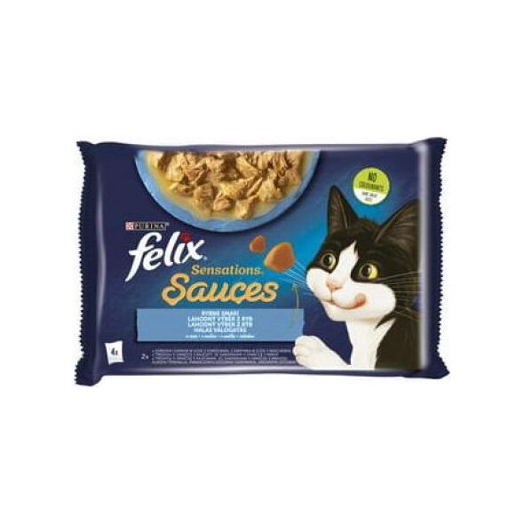 Nestle FELIX sasz.4x85g SENSATIONS SAUCES RYBNE DANIA w sosie /12