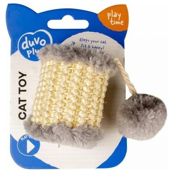 Duvo+ DUVO+ ZAB. KOT WAŁEK SIZALOWY+POMPON 13x5x5cm 12102