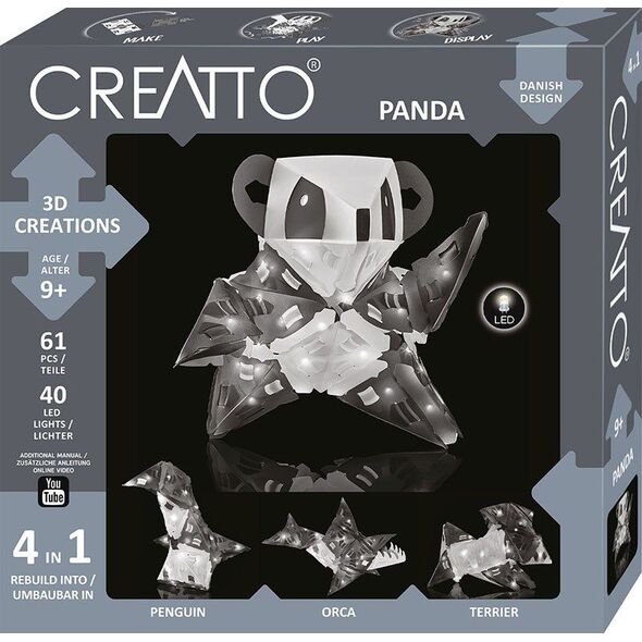 Piatnik Zestawy Kreatywny- Creatto Świecąca Panda