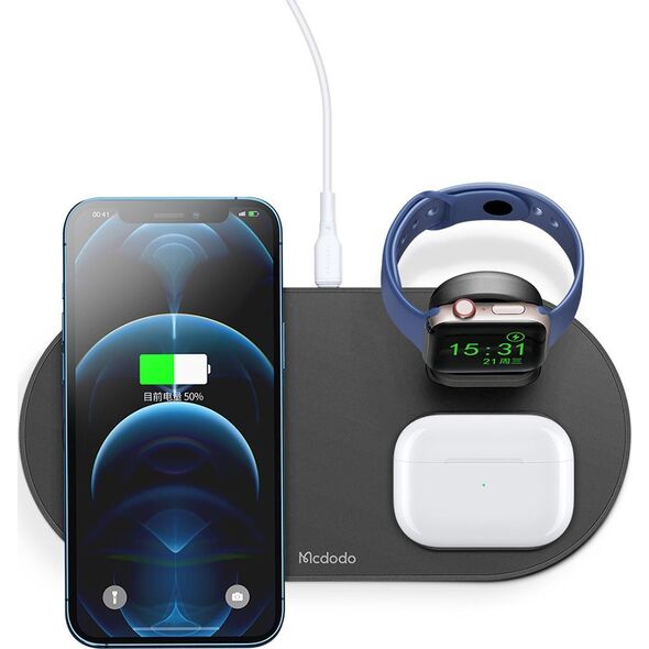 Mcdodo Mcdodo Stacja dokująca 3w1 do iPhone, Airpods, Watch