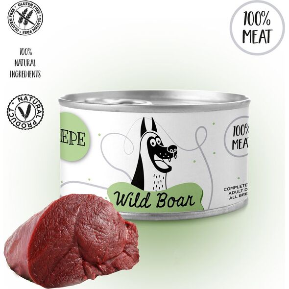 Paka Zwierzaka PEPE Wet Food Wild Boar (dziczyzna) 410g