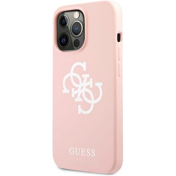 Guess Guess GUHCP13LLS4GWPI iPhone 13 Pro / 13 6,1" różowy/pink hard case Silicone 4G Logo