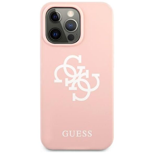 Guess Guess GUHCP13LLS4GWPI iPhone 13 Pro / 13 6,1" różowy/pink hard case Silicone 4G Logo