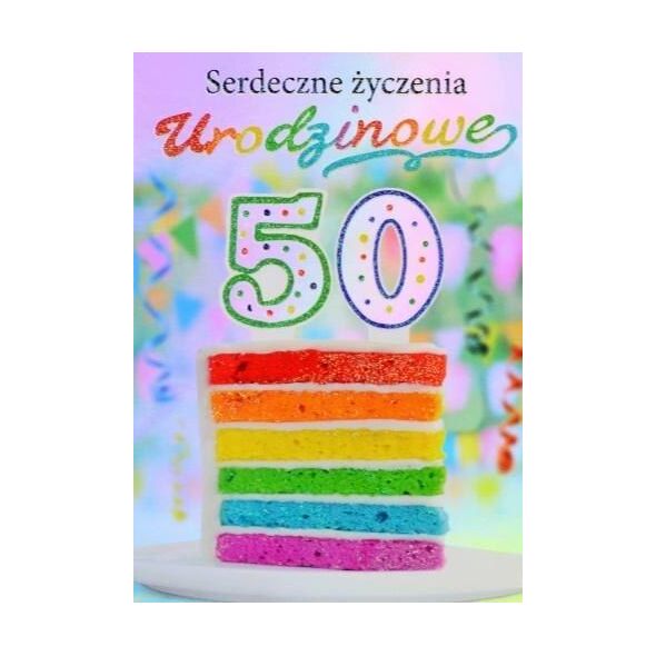 Trend Kartka okolicznościowa Urodziny 50 TS43