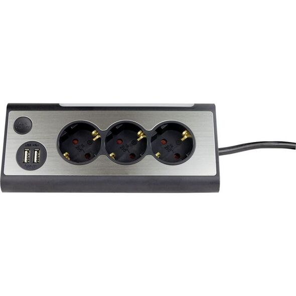 Listwa zasilająca REV LIGHT SOCKET 3 gniazda 1.4 m srebrna (2400050010)
