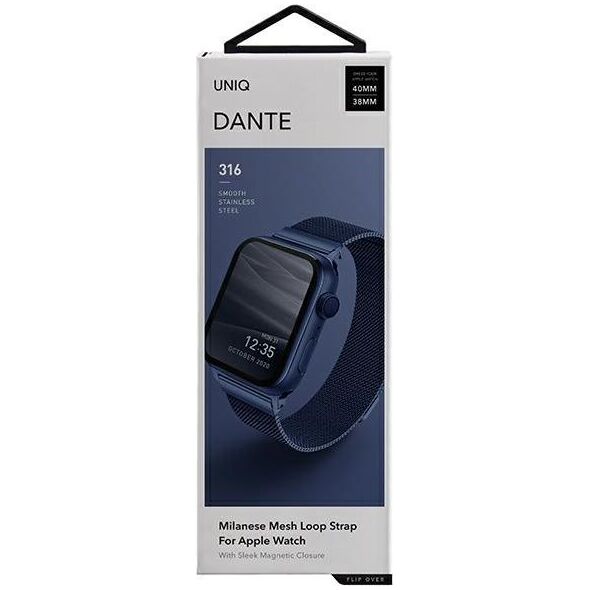 Uniq UNIQ pasek Dante Apple Watch Series 4/5/6/7/SE 38/40/41mm. Stainless Steel niebieski/cobalt blue