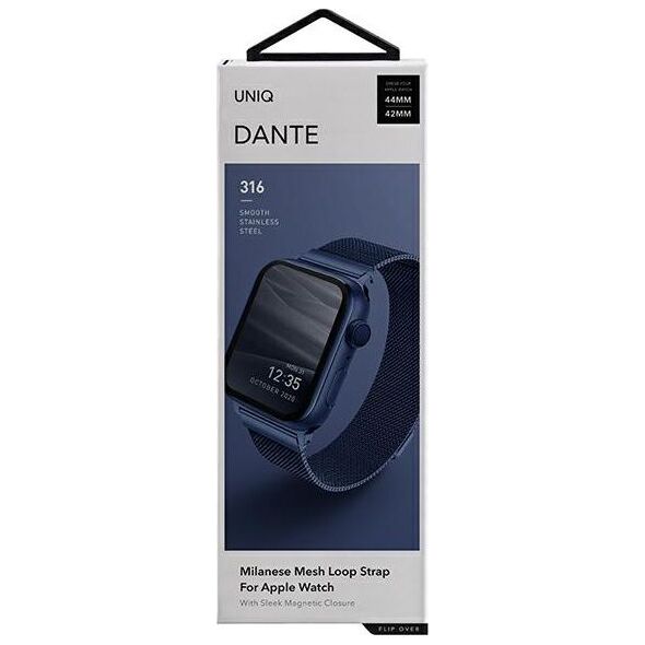 Uniq UNIQ pasek Dante Apple Watch Series 4/5/6/7/SE 42/44/45mm. Stainless Steel niebieski/cobalt blue