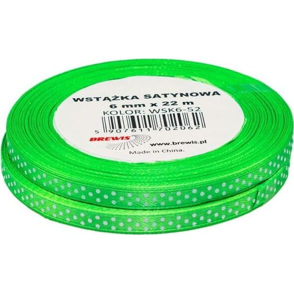 BREWIS Wstążka satynowa BREWIS kropki 6mm WSK6-52 Brewis