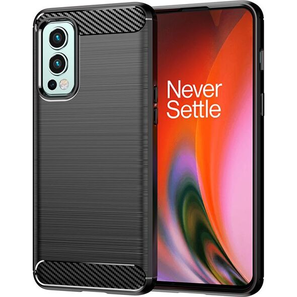 Hurtel Carbon Case elastyczne etui pokrowiec OnePlus Nord 2 5G czarny