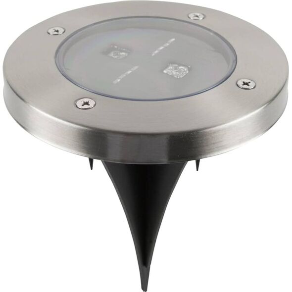 Ranex ground spot Torino solar led 13,2 x 12 cm stal nierdzewna srebrna