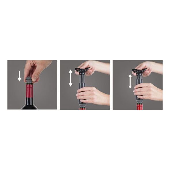 Vacu Vin zatyczka do wina próżniowa 3,2 x 4 cm gumowa ciemnoszara 2 szt