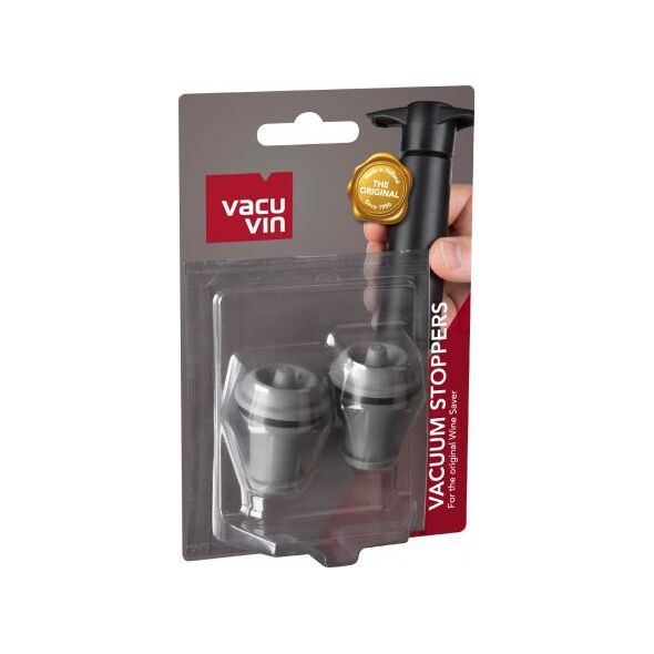 Vacu Vin zatyczka do wina próżniowa 3,2 x 4 cm gumowa ciemnoszara 2 szt