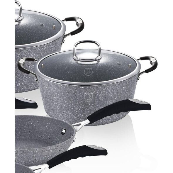 Berlinger Haus GARNKI GRANITOWE 18 ELE BERLINGER HAUS GRAY STONE TOUCH BH-6196