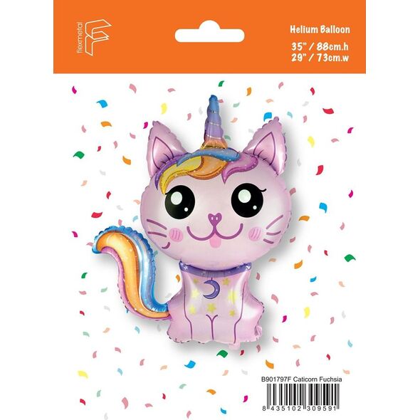 GoDan Balon foliowy 24" FX - Magiczny kot (różowy), pakowany