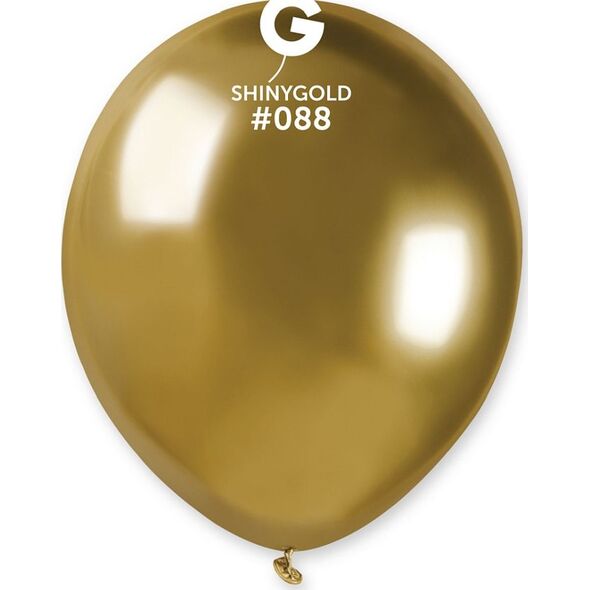 Gemar Balony chromowane Złote, AB50, 13 cm, 100 szt