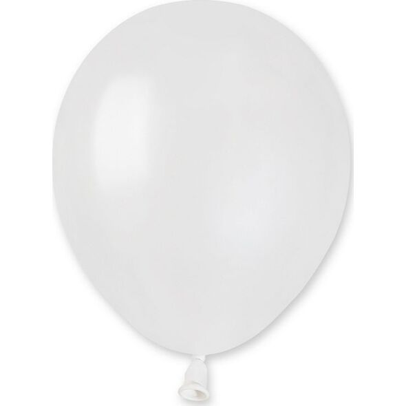 Gemar Balony metaliczne Perłowo-Białe, AM50, 13 cm, 100 szt