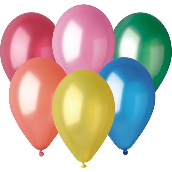 Gemar Balony metaliczne Różnokolorowe Mix, GM110, 30 cm, 50 szt.