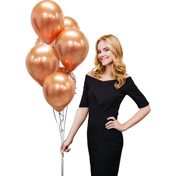 GoDan Balony chromowane Miedziane, B&C, 30 cm, 50 szt.