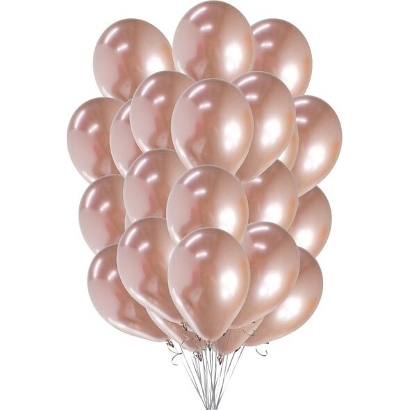 GoDan Balony metaliczne Różowo-Złote, B&C, 30 cm, 50 szt.