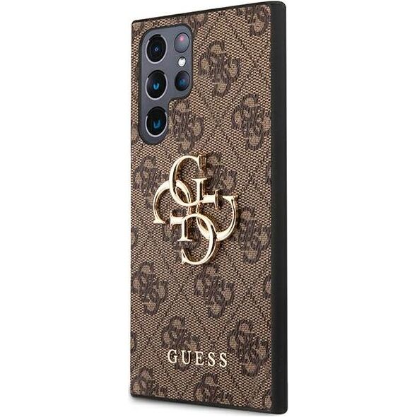 Guess Guess GUHCS22L4GMGBR S908 S22 Ultra brązowy/brown hardcase 4G Big Metal Logo