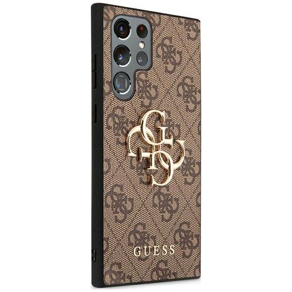 Guess Guess GUHCS22L4GMGBR S908 S22 Ultra brązowy/brown hardcase 4G Big Metal Logo
