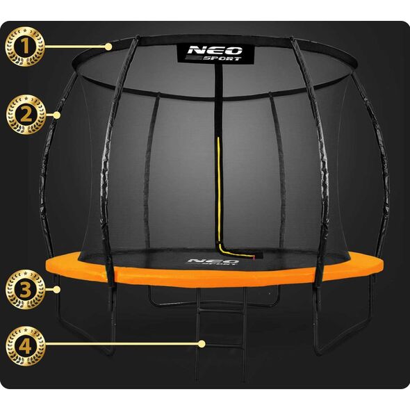 Trampolina ogrodowa Neo-Sport NS-08C201 z siatką wewnętrzną 8.5 FT 252 cm
