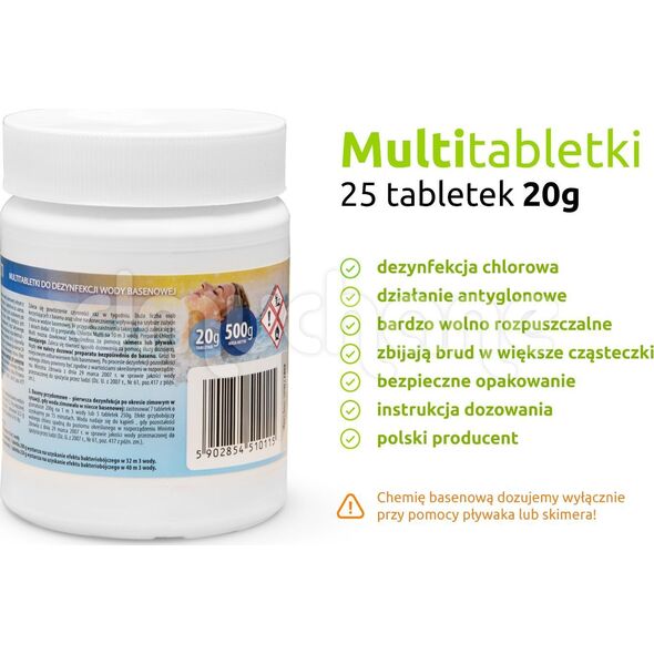 Intex Tabletki Multifunkcyjne 25 x 20g - 0,5kg