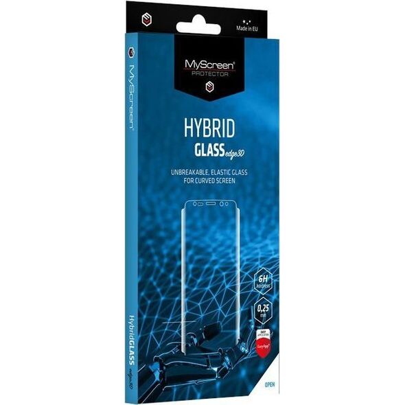 MyScreen Protector Apple Watch 6 44mm - Szkło hybrydowe na cały ekran MyScreen HYBRID GLASS edge3D (czarna ramka)