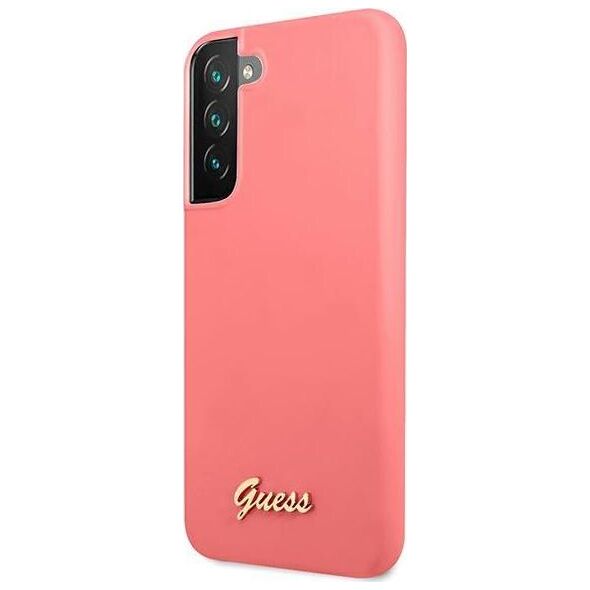Guess Etui Guess GUHCS22MLSLMGFU Samsung Galaxy S22+ Plus fuksja/fuchsia hardcase Silicone Script Metal Logo