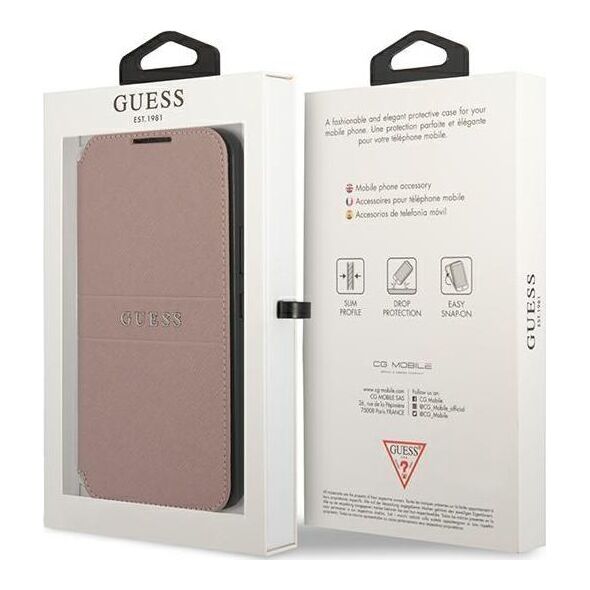 Guess Guess GUBKS22MPSASBPI S22+ S906 różowy/pink book Saffiano Stripes
