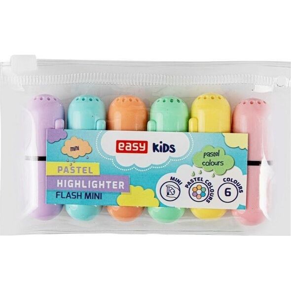 Easy Stationery Zakreślacz Flash mini 6 kolorów EASY