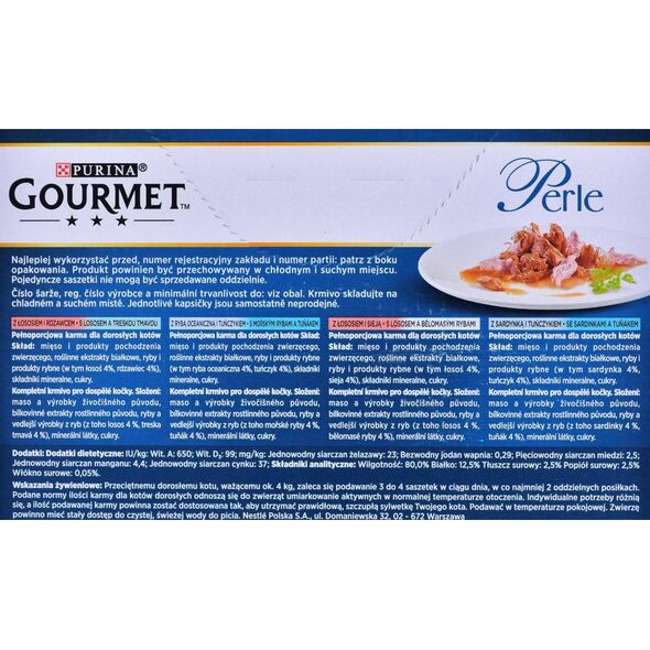 Purina GOURMET PERLE DUO Duet Rybny 12x85g