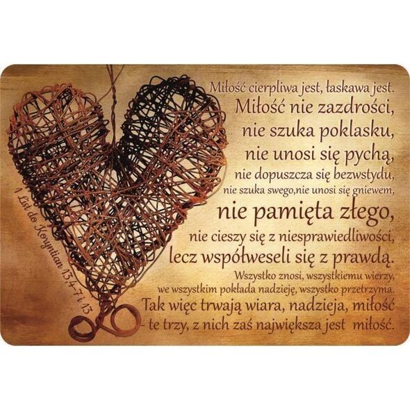 Szaron Magnes na lodówkę - Hymn o miłości BRĄZ