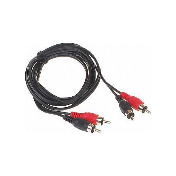 Kabel RCA (Cinch) x2 - RCA (Cinch) x2 1.8m czarny (2C-W/2C-W-1.8M)