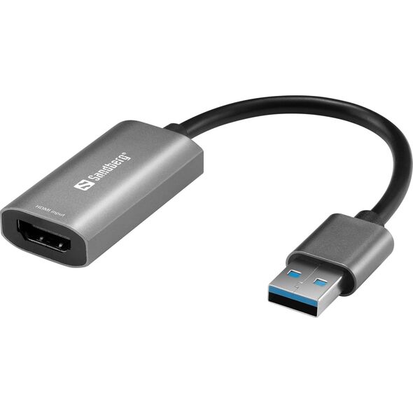 Adapter USB Sandberg USB - HDMI Szary  (134-19)