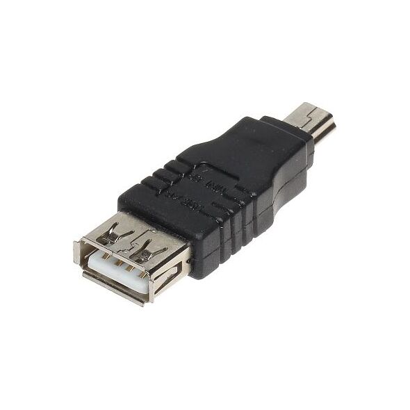 Adapter USB miniUSB - USB Czarny  (USB-W-MINI/USB-G)