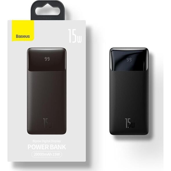 Powerbank Baseus Bipow Digital Display 15W 10000mAh Biały