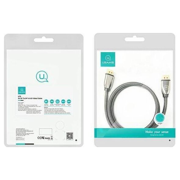 Kabel Usams DisplayPort - DisplayPort 3m czarny (6958444975283)