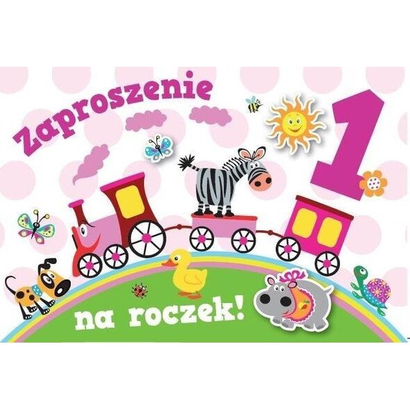 Armin Style Zaproszenie Urodziny Roczek ZA-85 (10szt.)