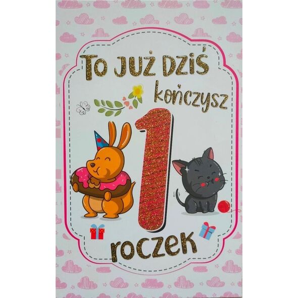 Yeku Karnet Roczek dziewczynka 2K - 066