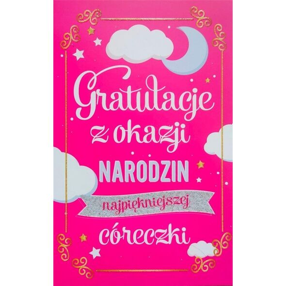 Yeku Karnet Narodziny dziewczynka 2K - 086