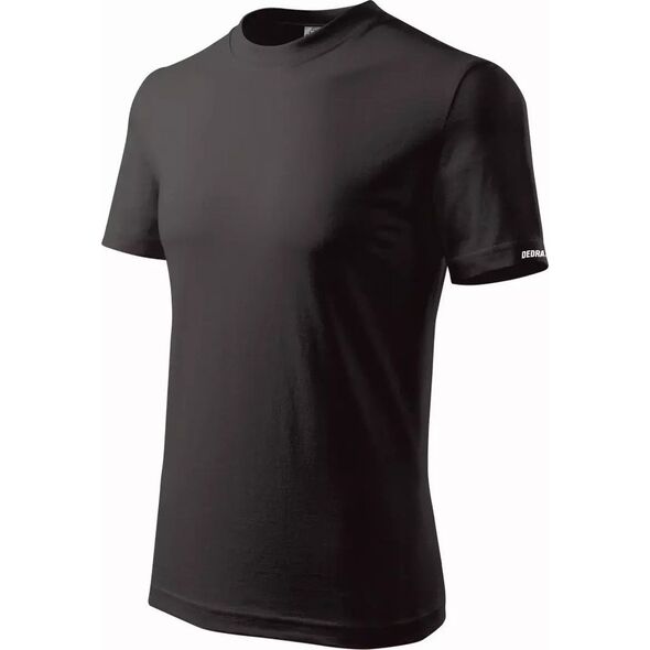 Dedra Koszulka męska T-shirt L, czarna, 100% bawełna