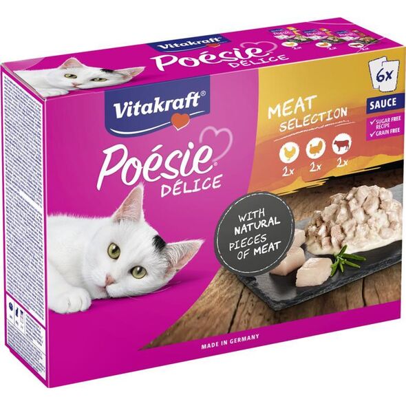 Vitakraft Vitakraft Poesie Deli z mięsem w sosie 6x85g