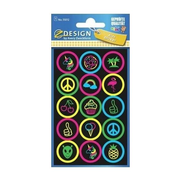 Zdesing Naklejki foliowe NEONowe - symbole
