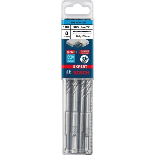 Wiertło Bosch Bosch Powertools SDS plus-7X 8x100x165mm 10pcs - 2608900167 EXPERT RANGE