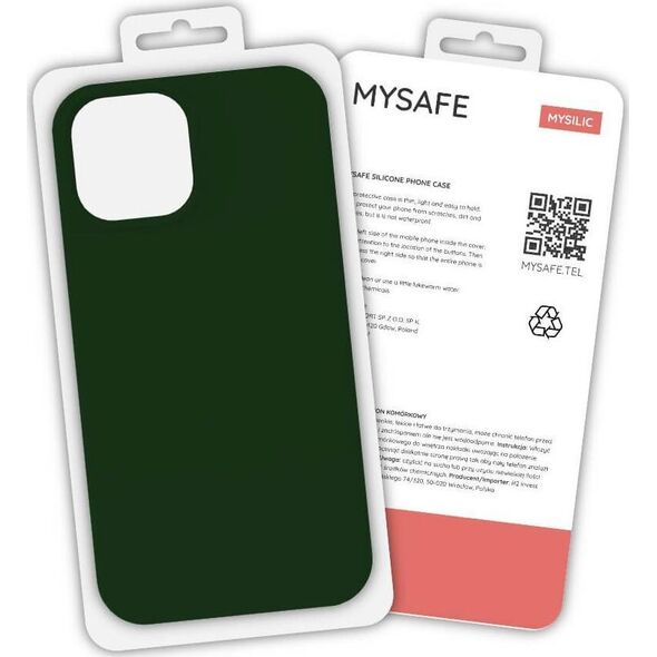 Mysafe MYSAFE ETUI SILIKONOWE IPHONE 12 PRO MAX CIEMNOZIELONY PUDEŁKO