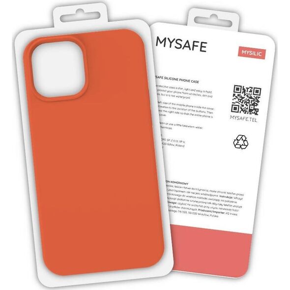 Mysafe MYSAFE ETUI SILIKONOWE IPHONE 13 MINI POMARAŃCZOWY PUDEŁKO