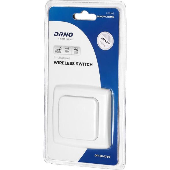 Orno ORNO SMART HOME WŁĄCZNIK POJEDYŃCZY NATYNKOWY Z NADAJNIKIEM RADIOWYM OR-SH-1750