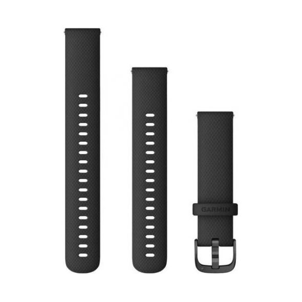 Garmin Pasek silikonowy na nadgarstek Quick Release 18 (czarny / popielata sprzączka) (010-12932-01)